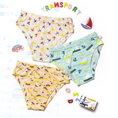 Super Bottoms Kid's Day Out Young Girl Briefs - Pack of 3