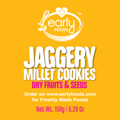 Early Foods Pack of 2 - Organic Dry fruits and Seeds Jaggery Cookies 150g X 2