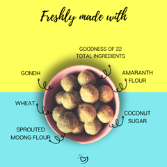 Just Be Mama Laddu Damdar Lactation + Strengthening Laddu, Pack of 16 Laddus