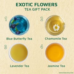 TEACURRY Exotic Flowers Gift Pack - Tea Gift Set (16 Tea Bags)