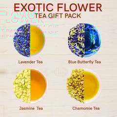 TEACURRY Exotic Flowers Gift Box - Tea Gift Set (100 Grams Loose)