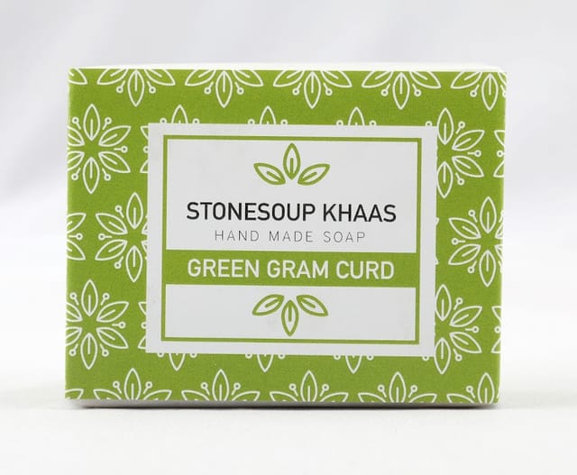 Stonesoup Khaas Bath Soap - Green Gram Curd, 100gm bar