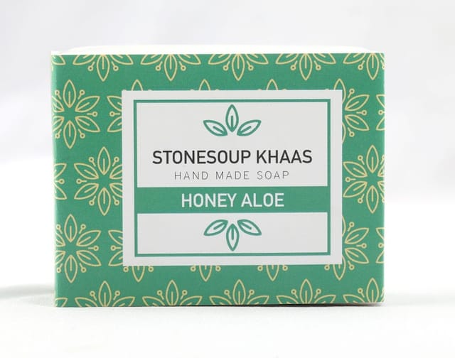 Stonesoup Khaas Bath Soap - Honey-Aloe-Turmeric, 100 gm bar