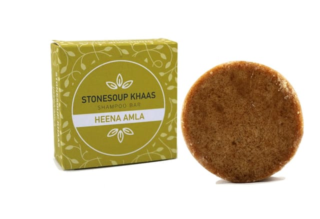 Stonesoup Khaas Shampoo Bar - Heena Amla, 100 gm bar