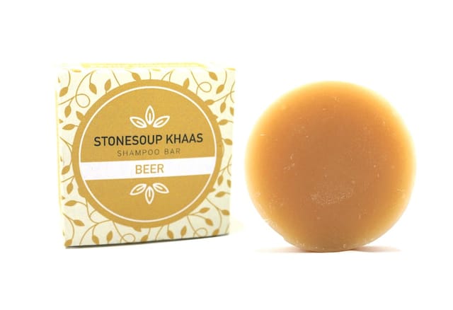 Stonesoup Khaas Shampoo Bar - Beer, 100 gm bar