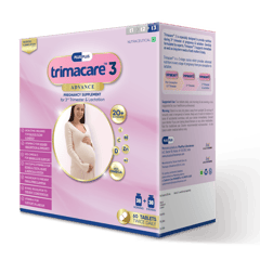 TRIMACARE™ 3 Advance Prenatal Multivitamin for Pregnancy | Folic Acid | Vitamin C | Vitamin D | Vitamin k | Calcium, Iron, Magnesium | Omega 3 Fatty Acid | Third Trimester