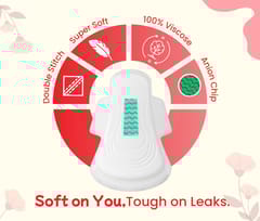 SheWings Rash-Free XXL Sanitary Pads for Women – 315mmUltra-ThinwithSoft Viscose Top Sheet & Wings | 12 Pads for Heavy Flow & Night Use