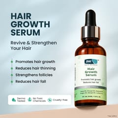 DHI Hair Growth Serum with 5% Capixyl, 3% Procapil, 3% Redensyl, 3% Anagain, 4% Baicapil & 1% Caffeine |19% Hair Growth Actives | For Hair Fall Control | Promotes Hair Growth | Increase Hair Density | For Men and Women | 30 ml