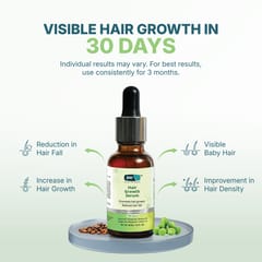 DHI Hair Growth Serum with 5% Capixyl, 3% Procapil, 3% Redensyl, 3% Anagain, 4% Baicapil & 1% Caffeine |19% Hair Growth Actives | For Hair Fall Control | Promotes Hair Growth | Increase Hair Density | For Men and Women | 30 ml